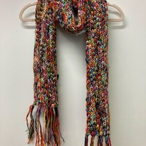 Colorful knit scarf